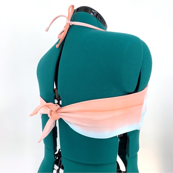 PQ Swim NWT Sunset Colour Block Bandeau Bikini Top, Large - Picture 5 of 16